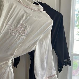 Short bridal robe set